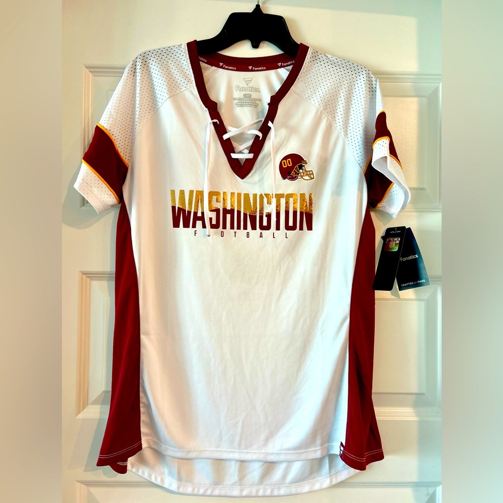 NFL Fanatics Washington Football Women’s Lace Up Jersey Size Large
